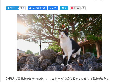 【竹富島・後編】デジカメWatch掲載「カメラ旅女の全国ネコ島めぐり」公開しました